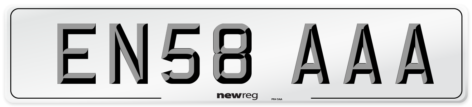 EN58 AAA Number Plate from New Reg